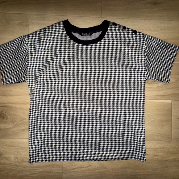 Ralph Lauren Tops - Ralph Lauren Houndstooth Double-Knit Jacquard Top